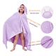 thumbnail image 3 of Toalla De Baño Algodón Secado Rapido Con Capucha Para Niños Violeta, 3 of 3