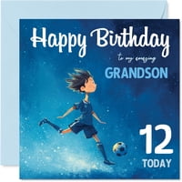 Tarjeta De Cumpleaños Stuff4 Para 12 Cumpleaños Para Niños De Fútbol De 3 Años
