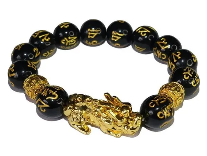 Genérico - Pulsera Obsidiana Negra Feng Shui Pi Xiu