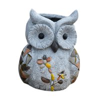 Magideal - Maceta De Jardín Con Forma De Búho, Decoración Artística, Decoración Moderna Para Interiores Y Exteriores, Estatua De Búho, Decoración De Jardín Para 11Cm X 125Cm