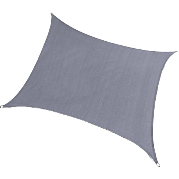 Vela de sombra SUNNY GUARD 3.7 x 3.7 m rectangular, color gris plateado