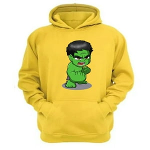 Genérico - Polerón Canguro Hombre Increíble Amarillo Talla Xs Unisex