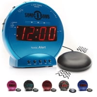 Reloj Despertador Sonic Alert Sonic Bomb Con Agitador De Cama, Color Turquesa