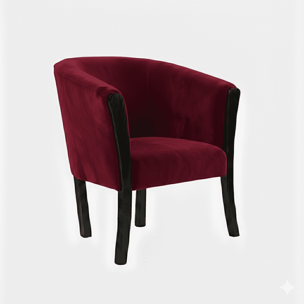 Muebles New - Sitial Americano Burdeo Felpa