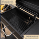 thumbnail image 5 of Parrilla Asador A Carbon Acero Inoxidable Con Ruedas Tapa, 5 of 7