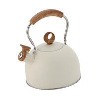 Magideal - Tetera De Acero Inoxidable De 2,5 L, Estufa Multiusos Duradera, Hervidor Para Acampar Al Aire Libre, Estufa Eléctrica De Cerámica, Estufa Halógena , Blanco Beige