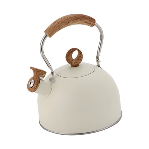 Magideal - Tetera De Acero Inoxidable De 2,5 L, Estufa Multiusos Duradera, Hervidor Para Acampar Al Aire Libre, Estufa Eléctrica De Cerámica, Estufa Halógena , Blanco Beige