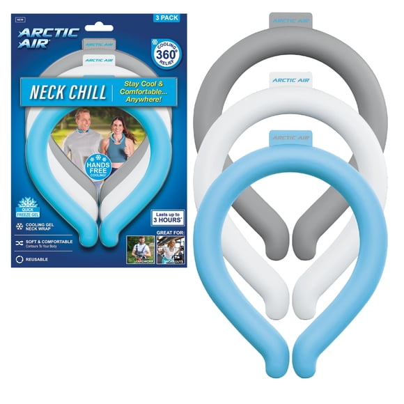 Tubo de enfriamiento de cuello Arctic Air Neck Chill reutilizable, paquete de 3