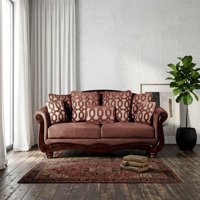Latam Home - Sofa Catania 2 Cuerpos Clásico Tela Velvet Chocolate