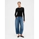 thumbnail image 2 of Top GAP para mujer, manga larga, color negro acanalado, talla XXL, 2 of 5