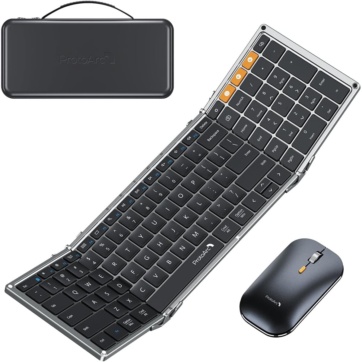 Combo Teclado Mouse Plegable Protoarc Xkm01 Full Size Bluetooth