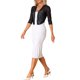 thumbnail image 2 of INSPIRE CHIC Boleros de Malla Transparente para Mujer, Chaquetas de Manga 3/4, Cárdigan Corto Ligero Negro Talla S, 2 of 6