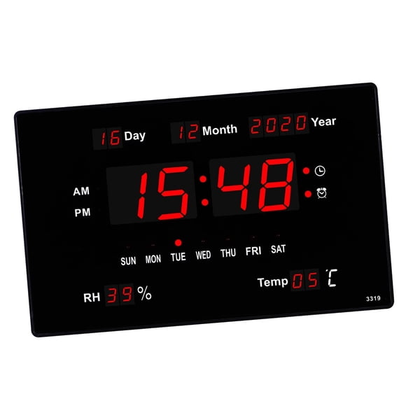 Reloj De Pared Electrónico Pantalla De Temperatura Pantalla LED Calendario Relojes De Mesa