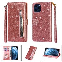 Foxdock - Funda Para Elegante Funda Iphone 11 Glitter Con Cremallera-Ideal Para El Uso Diario