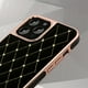 thumbnail image 2 of Glam Up Your Phone with a Gold Plated Embroidered Beads Leather Case for iPhone 11, 12, 13 Pro Max & 12 Pro!, 2 of 3