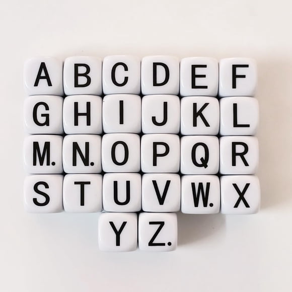 Set de 26 Dados de 20 mm con Letras en Inglés – HCDIM