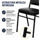 thumbnail image 3 of Silla Profesional Apilable Tapizada Negra, 3 of 6