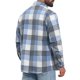thumbnail image 3 of INSPIRE CHIC Camisa de Franela a Cuadros Retro de Manga Larga Casual de Algodón Cepillado para Hombre S Azul Gris, 3 of 6