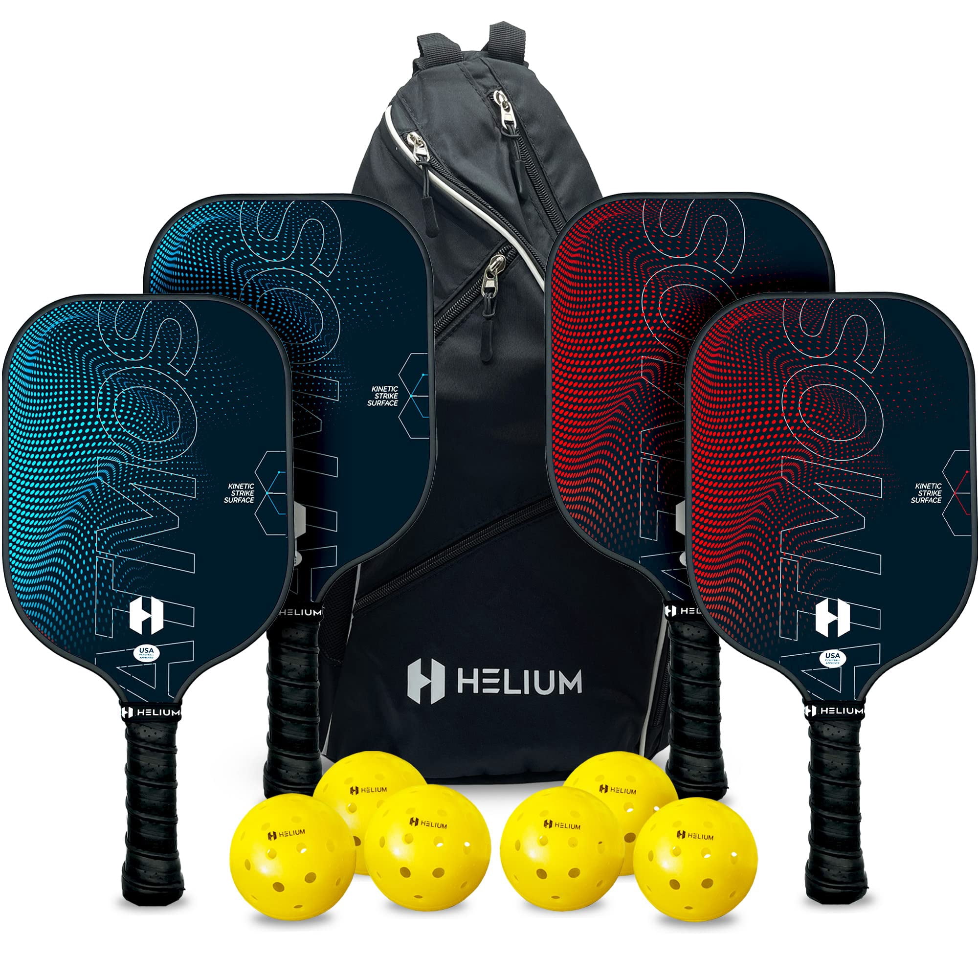 Juego De 4 Palas De Pickleball Helium Pro De Fibra De Carbono Atmos