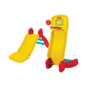 Set Resbalín Y Aro De Basquetbol 32X65X98 Cms Fisher Price Multicolor Tamaño Único