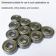 thumbnail image 3 of Rodamiento de bolas Tomp 608-ZZ con doble sellado metálico, 100 unidades, 3 of 6