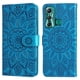 thumbnail image 1 of Funda tipo cartera FOXDOCK para Infinix Hot 11 , diseño girasol en relieve, cuero PU, cierre magnético, soporte y tarjetero, 1 of 5