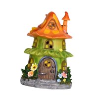 Magideal - Estatua De Hongo Para Jardín, Estatua Solar, Regalo De Inauguración De La Casa, Adorno Para El Jardín, Luz Solar Divertida, Decoración Para Exteriores Naranja