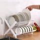 thumbnail image 1 of 1pc Collapsible Dish Rack, Double Layer Bowl Plate Storage Rack, Household Draining Rack, Flatware Organizer For Countertop Cabinet, Kitchen Accessories, 1 of 5