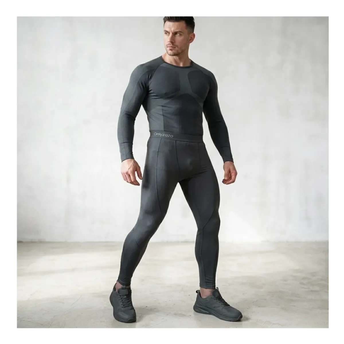 Genérico - Set Primera Capa Hombre, Camiseta Y Calza Compresion Térmicos