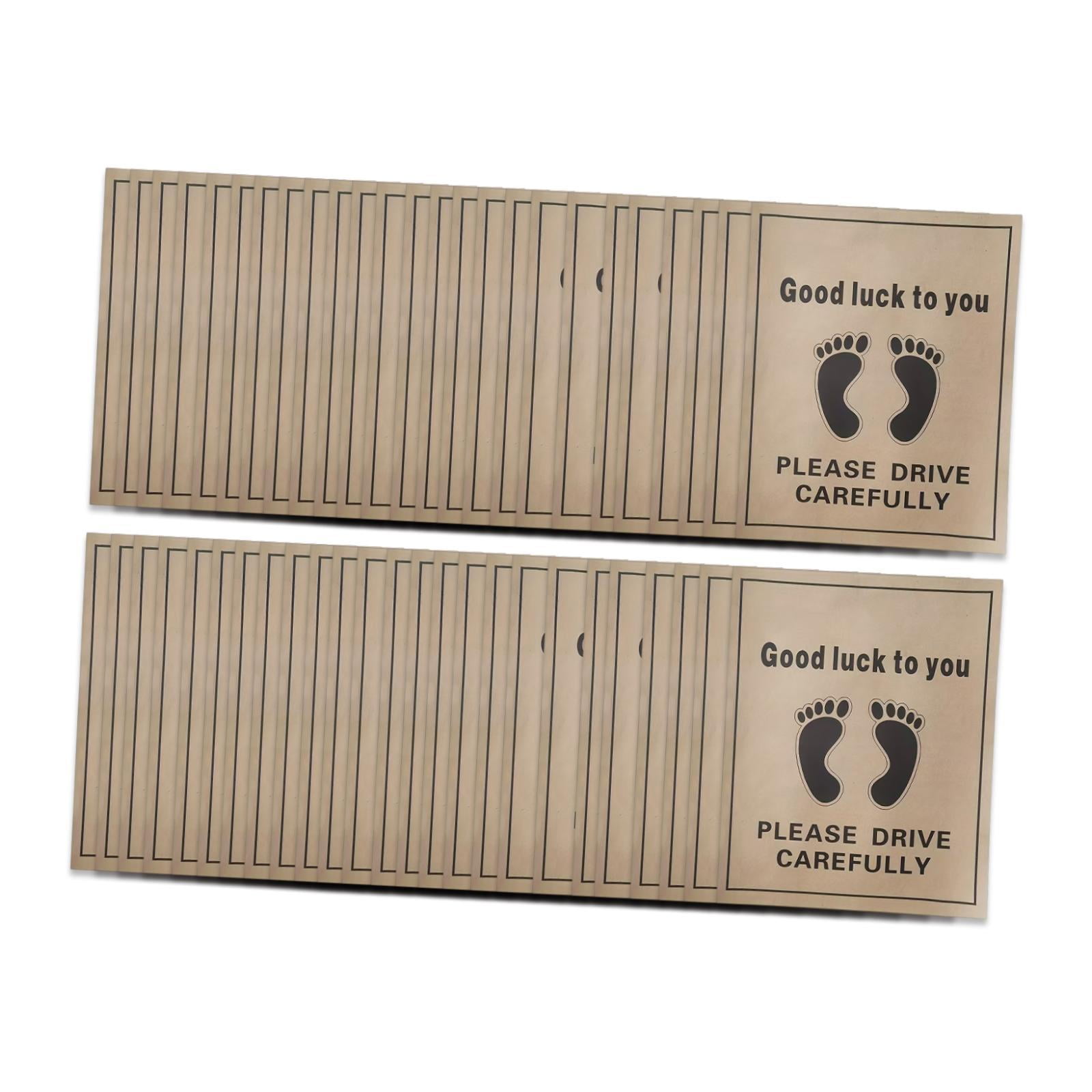 Ioensy - 50 Alfombrillas De Papel Para Coche, Almohadillas Para Los Pies Para Suv Y Camiones, Color Amarillo, Estilo C