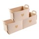 thumbnail image 1 of REGALWOVEN Cubo de Almacenamiento, Juego de 3 Cestas de Almacenamiento con Asas para Estantes y Armarios, Cesta de Almacenamiento Plegable para Organizar Ropa y Libros Beige 7.1*5.1*4.3in, 1 of 3