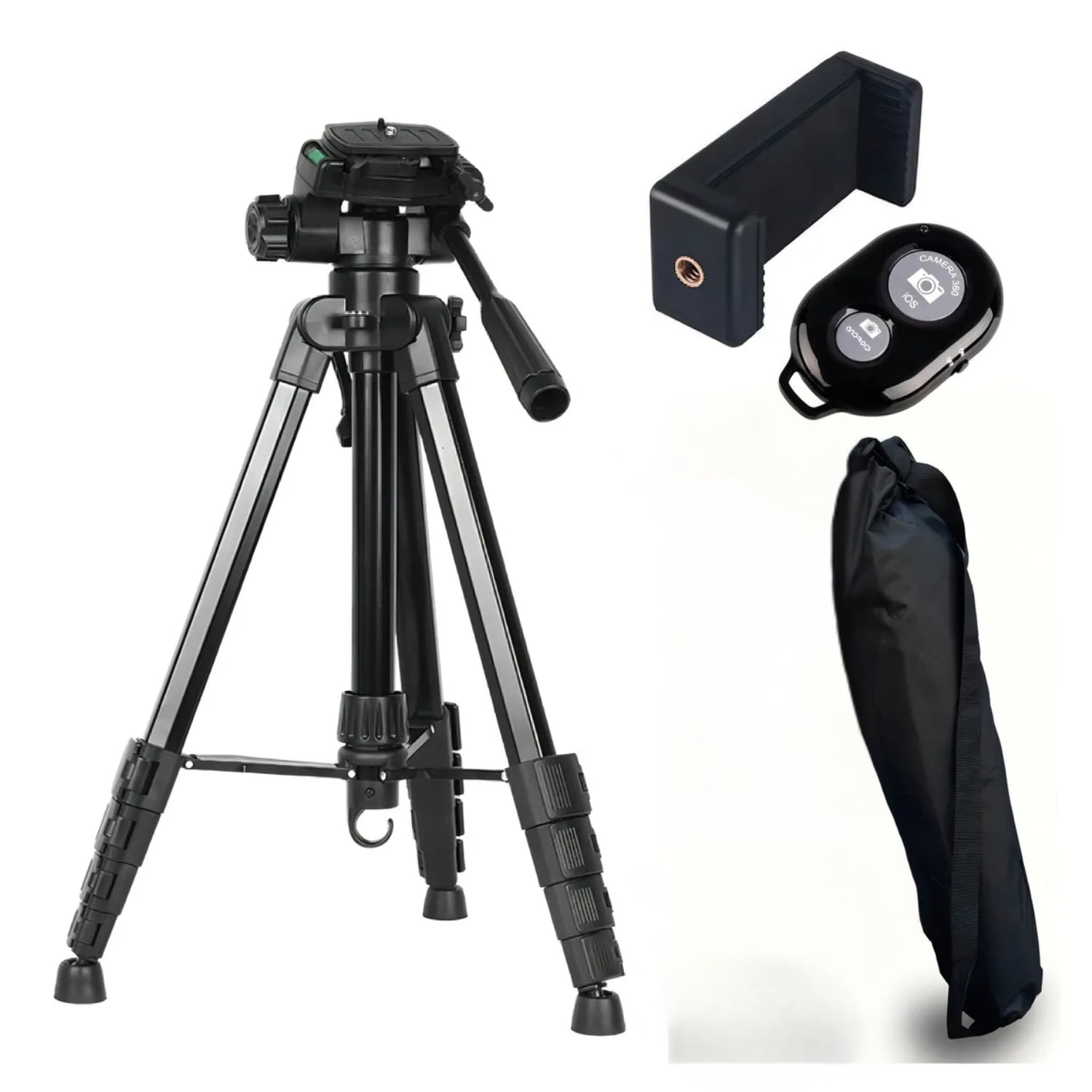 Crusec - Trípode Para Cámara Estabilizador Teléfono Soporte Portátil