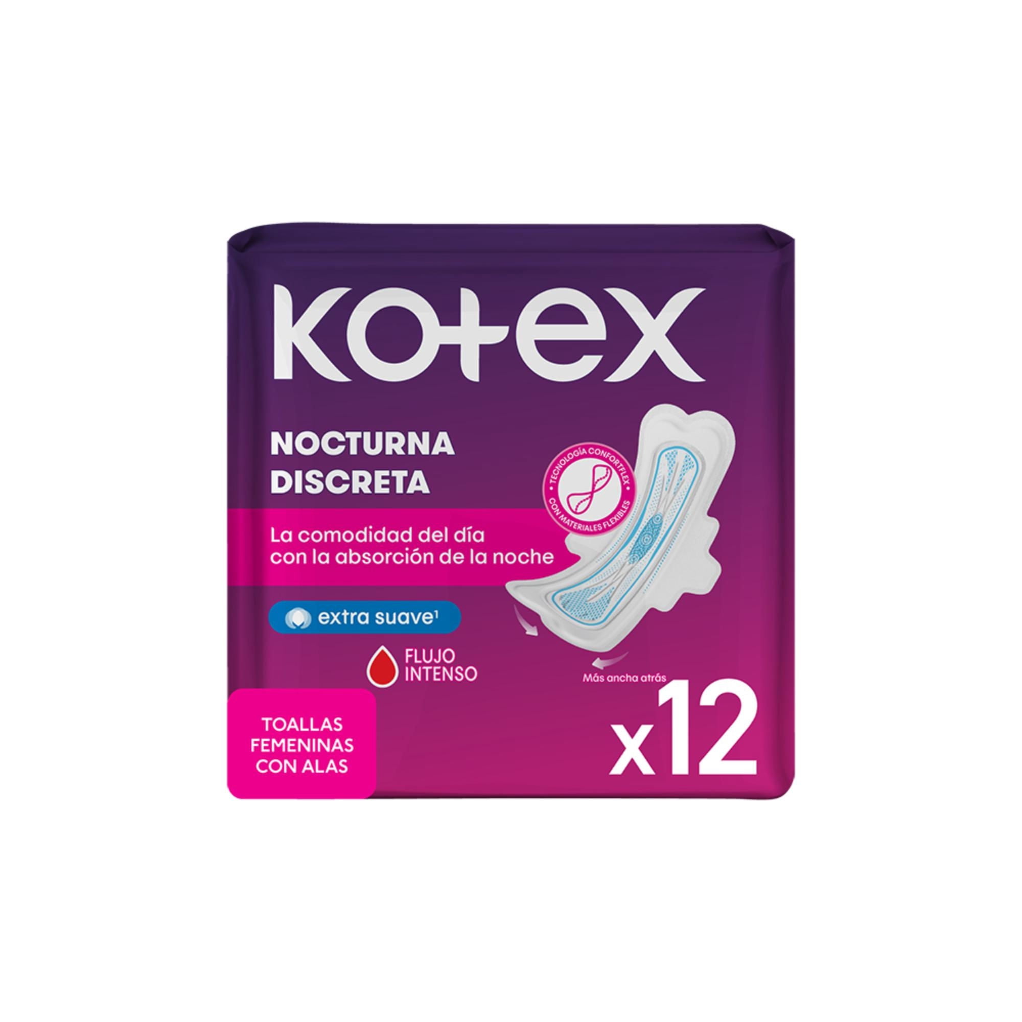 Kotex - Toallas Higiénicas Nocturna Ultrafina Suave