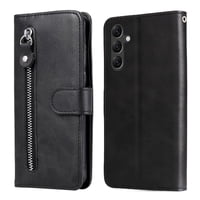 Gangxun - Funda Con Cremallera Para Samsung Galaxy A15, Carcasa Cartera De Cuero Pu Con Soporte Y Tarjetero
