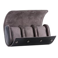 Magideal - Estuche Para Relojes, Regalos De Cuero Pu Portátil, Resistente Al Agua, Organizador De Relojes Retro, Soporte De Almohadas De Almacenamiento Para Puls , Negro 20X10X7Cm