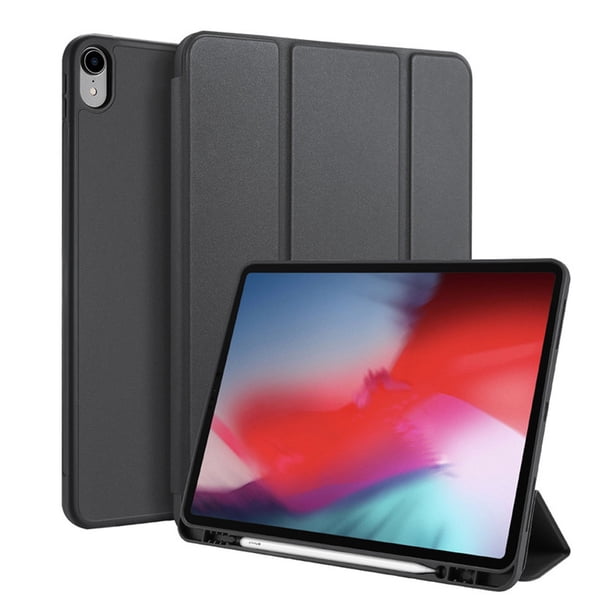 Funda inteligente magnética para iPad Pro de 12,9" (3.ª generación), compatible con la carga del Apple Pencil, con soporte triple, fijación magnética y cubierta de goma con función de