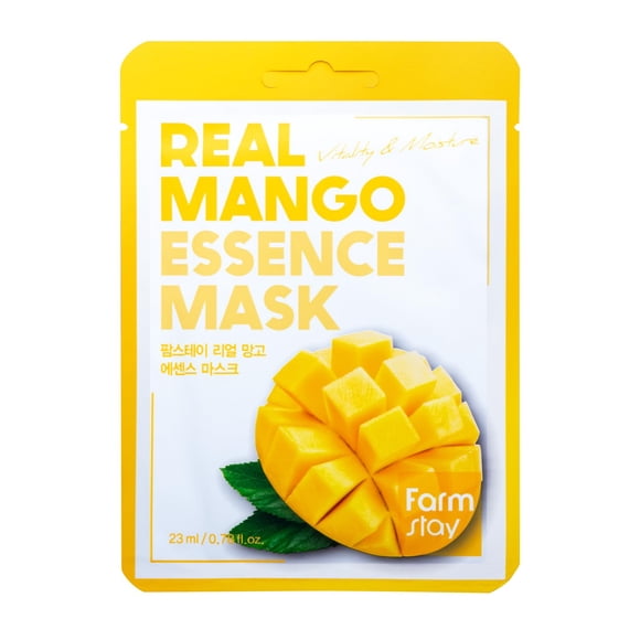 Mascarilla facial FARMSTAY Real Mango Essence con ácido hialurónico 23 ml
