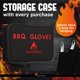thumbnail image 5 of Guantes para BBQ M MERCHENS Resistentes al Calor hasta 1472°F con Estuche, 5 of 9