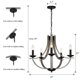 thumbnail image 5 of Candelabro LAMPKEDUO 61 cm 5 luces de madera simulada, 5 of 9