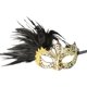 thumbnail image 1 of Máscara Veneciana KAYSO INC Oro y Plumas Negras, 1 of 1