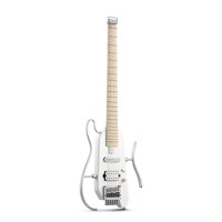 Guitarra Eléctrica Donner Hush-X Featherlight Travel Metallic White