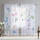 thumbnail image 1 of Cortinas Fereyis con hojas florales para sala de estar, 214 cm, 2 paneles, 1 of 7