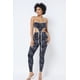 thumbnail image 5 of Top Corto con Estampado de Malla y Cuello Halter con Cadena de Plástico con Leggings a Juego, 5 of 5