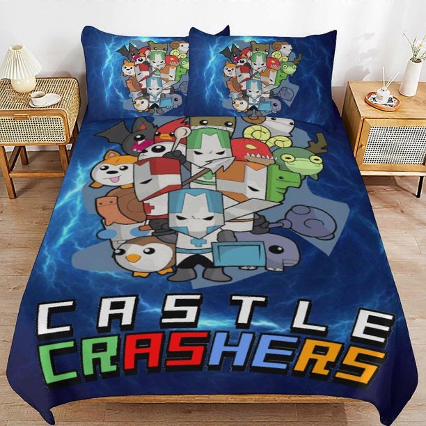Castle Craers Duvet Cover Set, 3 Piece Bedding Set Decorative Comforter Cover Set