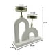 thumbnail image 5 of Candelabro Porta Vela Doble De Madera Blanco Con Dorado, 5 of 7