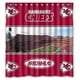 thumbnail image 1 of Cortina de ducha de los Kansas City Chiefs, juego de cortina de baño con ganchos, tamaño 66 x 72 pulgadas, 1 of 3