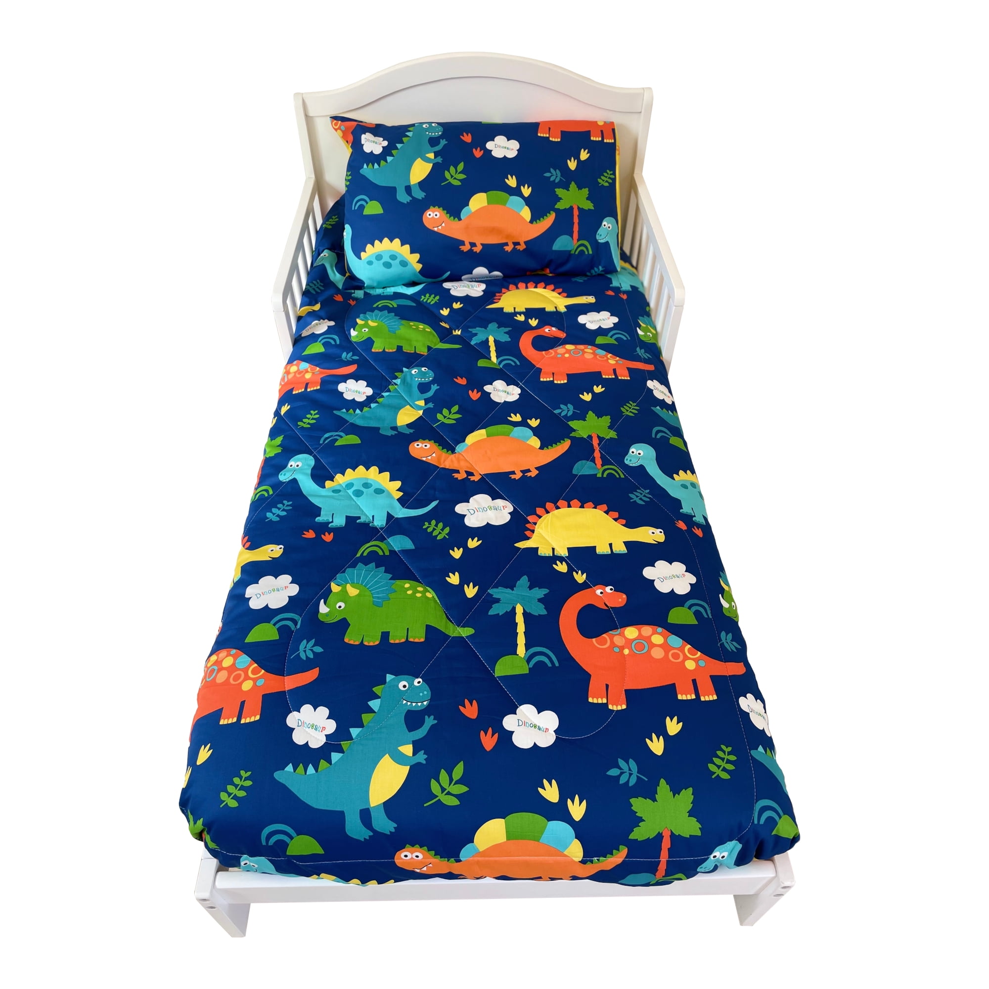 Set Ropa Para Cama De Transición Niño Dinosaurios De 4 Piezas Pellitos