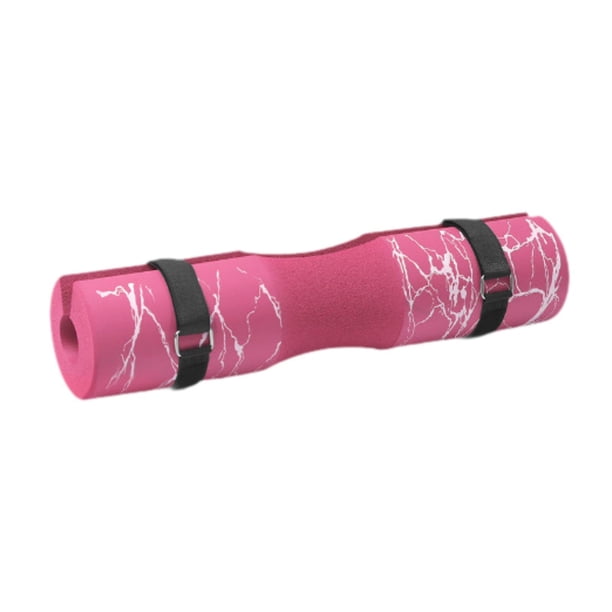 Almohadilla de soporte antideslizante para barra estándar, cojín para cuello y hombros, almohadillas para barra de sentadillas, para entrenamiento fís Rosa