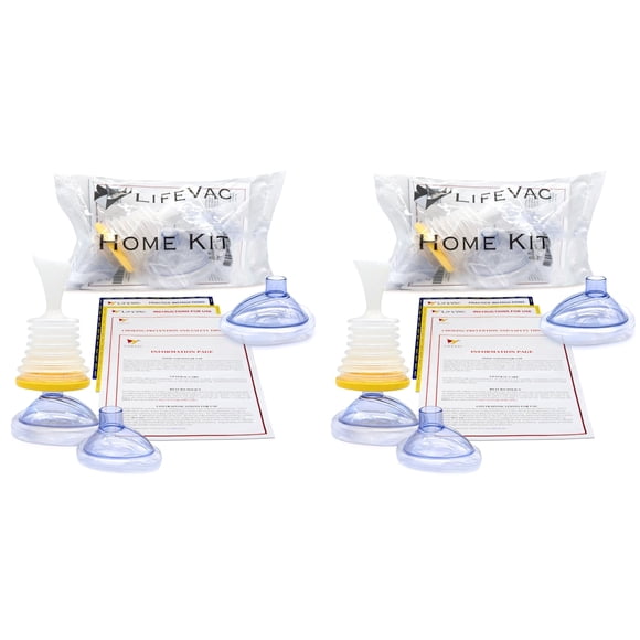 Rescue Device LifeVac Home Kit, paquete de 2 unidades, portátil, para niños y adultos
