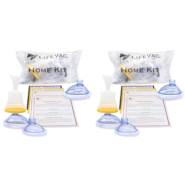 Rescue Device LifeVac Home Kit, paquete de 2 unidades, portátil, para niños y adultos